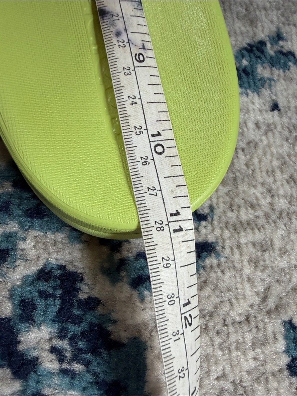 adidas Adilette Comfort Slides in Neon Yellow-Green - Picture 6 of 6